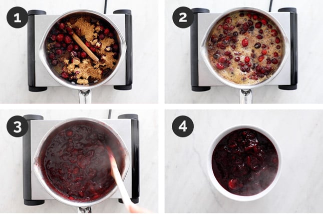 如何制作蔓越莓酱的逐步照片