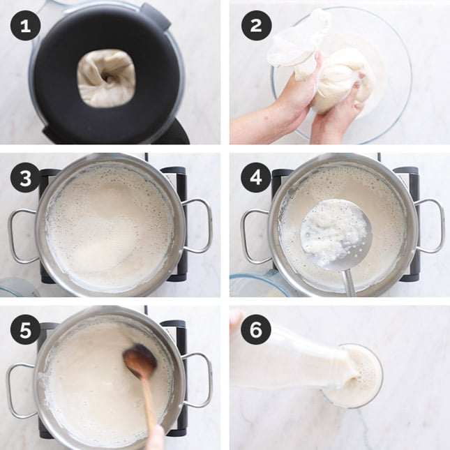 如何一步一步制作豆浆的照片