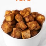 一碗炸锅豆腐的照片，上面写着“炸锅豆腐”