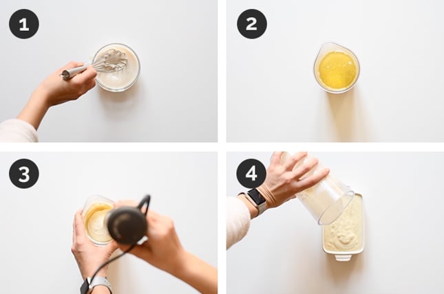 逐步拍摄如何制作素食黄油的照片