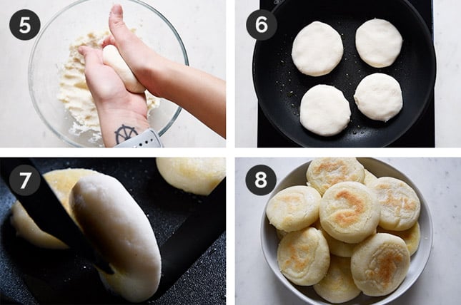 如何做玉米饼的最后四个步骤的照片